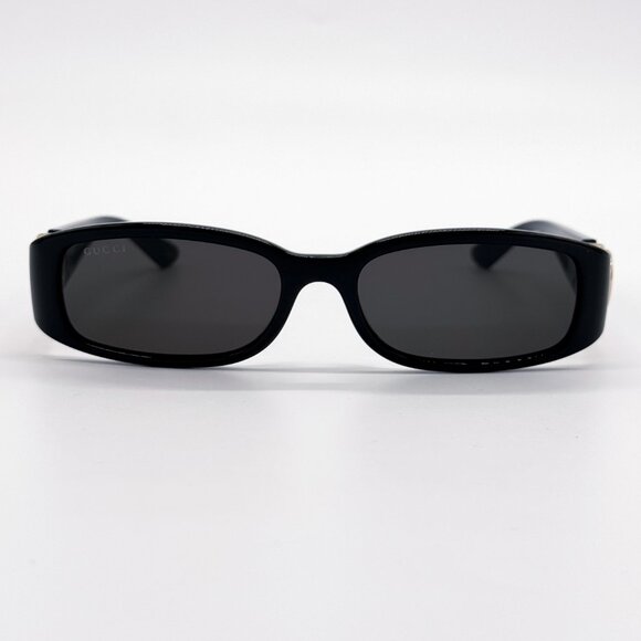 NEW GUCCI GG1661S 001 OVAL BLACK WOMEN SUNGLASSES GUCCI - Picture 5 of 13